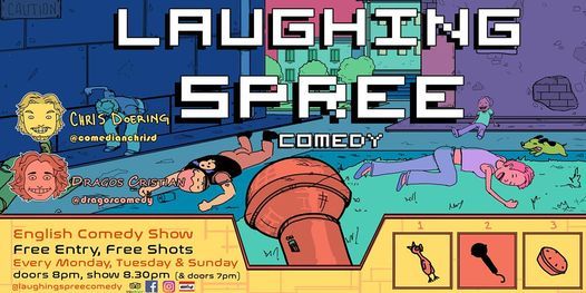 Laughing Spree: English Comedy on a BOAT (FREE SHOTS) 02.01.