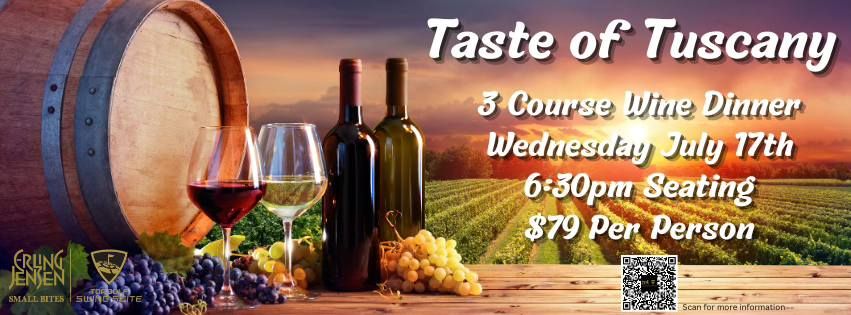 Taste of Tuscany 3 Course Wine Dinner