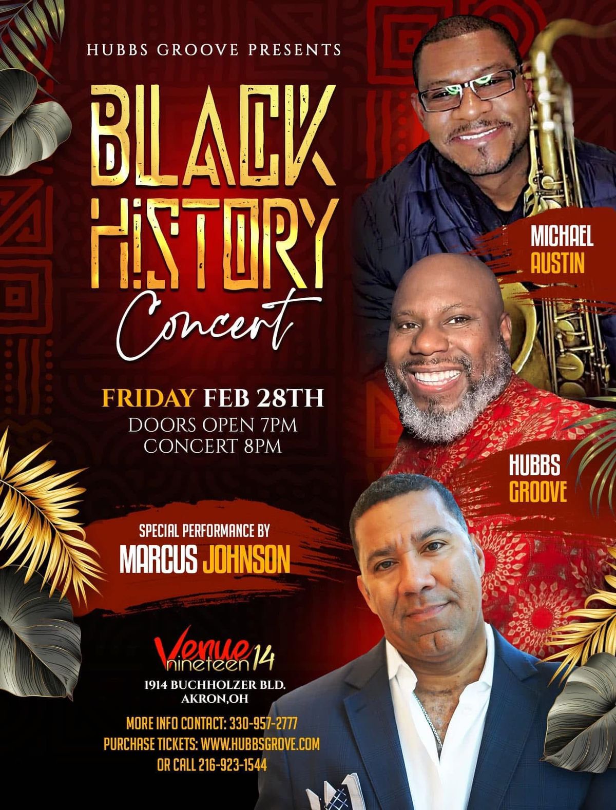 Marcus Johnson, Michael Austin  & Hubb's Groove Black History Concert