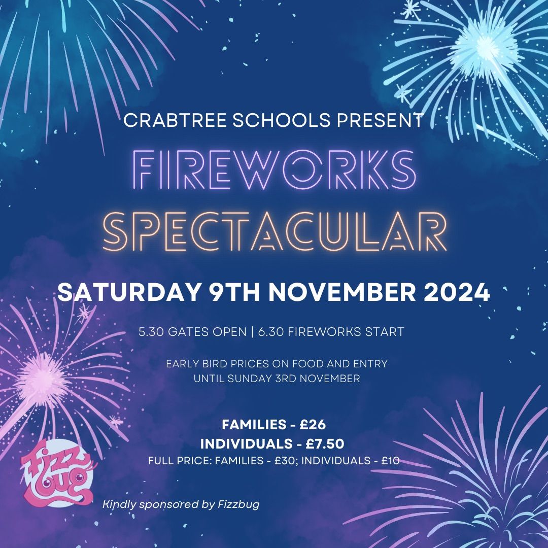 Crabtree Schools' Firework Spectacular 2024