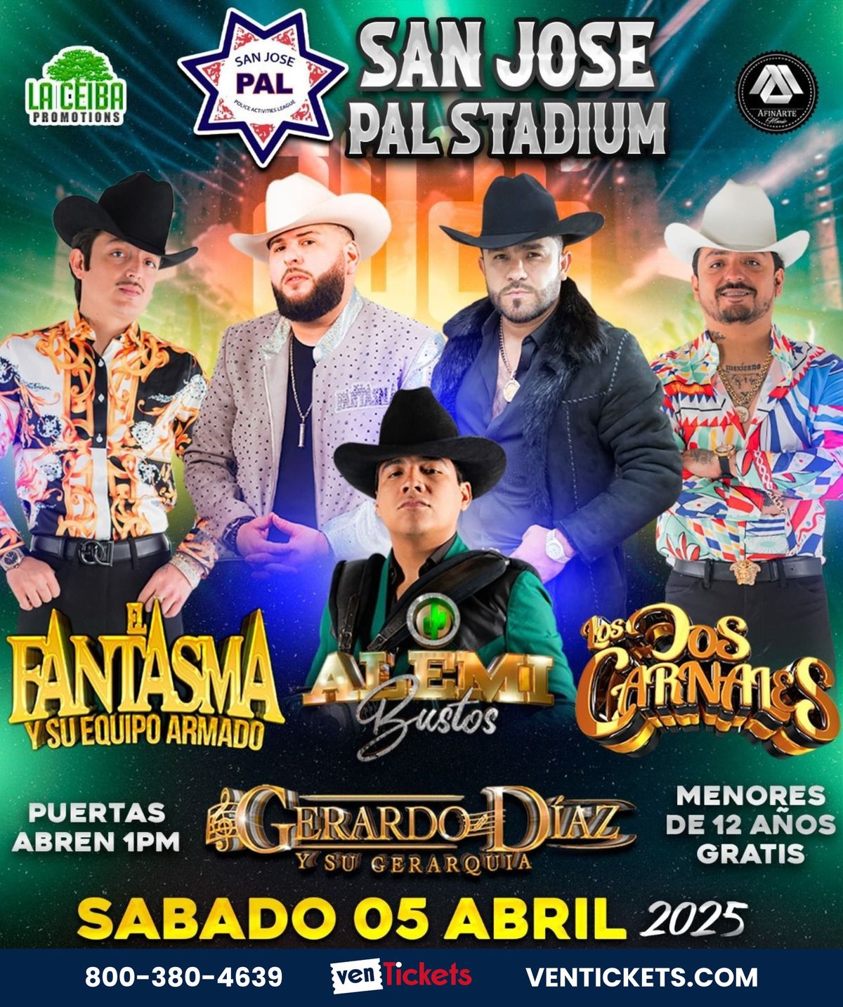 \u00a1El Fantasma, Los Dos Carnales, Alemi y Gerardo D\u00edaz en el Pal Stadium en San Jose!