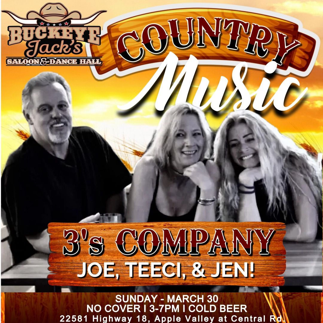 LIVE MUSIC \ud83c\udfb6 SUNDAY with 3\u2019s COMPANY Band