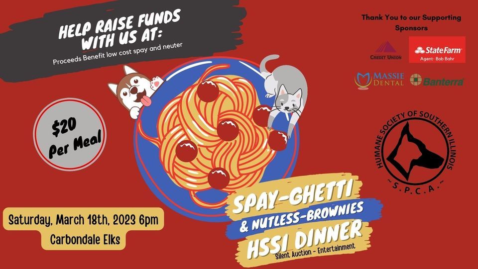 20 Spayghetti and Nutless Brownies Dinner, Carbondale Elks Lodge