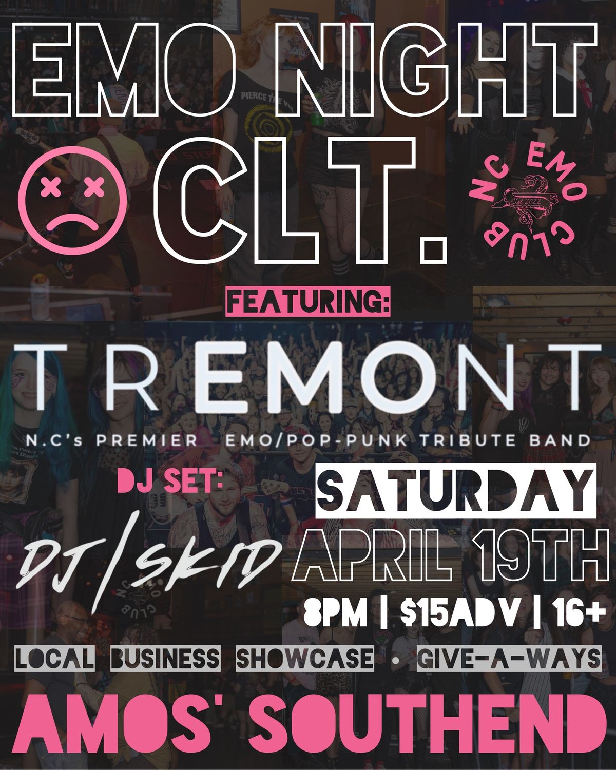 EMO NIGHT CLT - Featuring Tremont N.C\u2019s. premier Emo\/Pop-punk tribute band  with DJ Skid