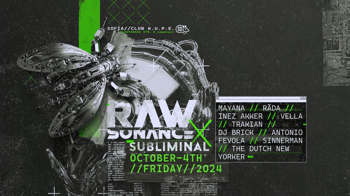 RAWSONANCE x SUBLIMINAL AMSTERDAM