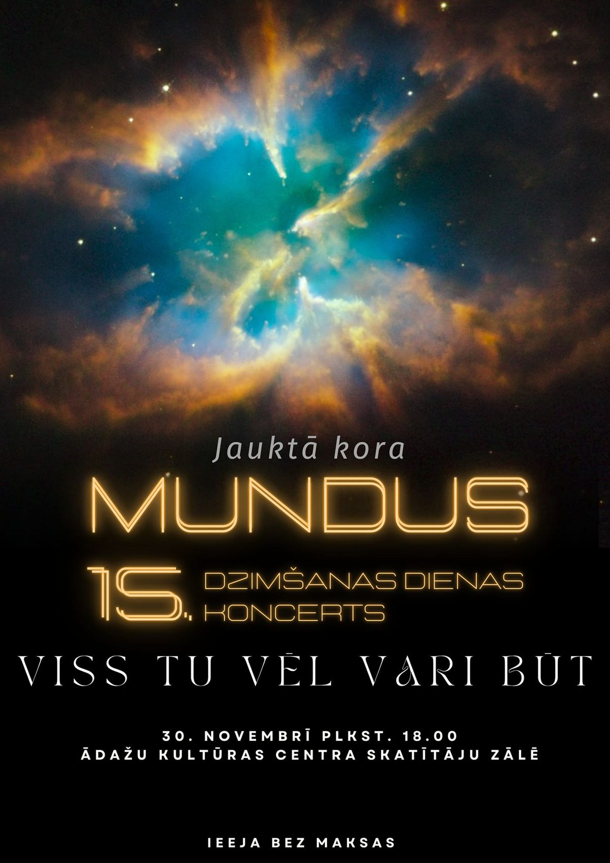 Kora MUNDUS dzim\u0161anas dienas koncerts