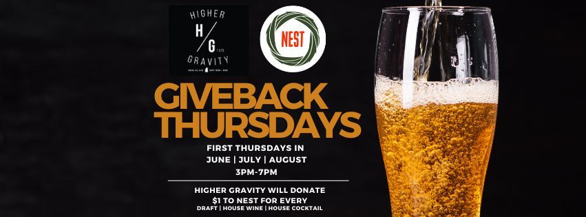 Giveback Thursdays at Higher Gravity benefitting NEST