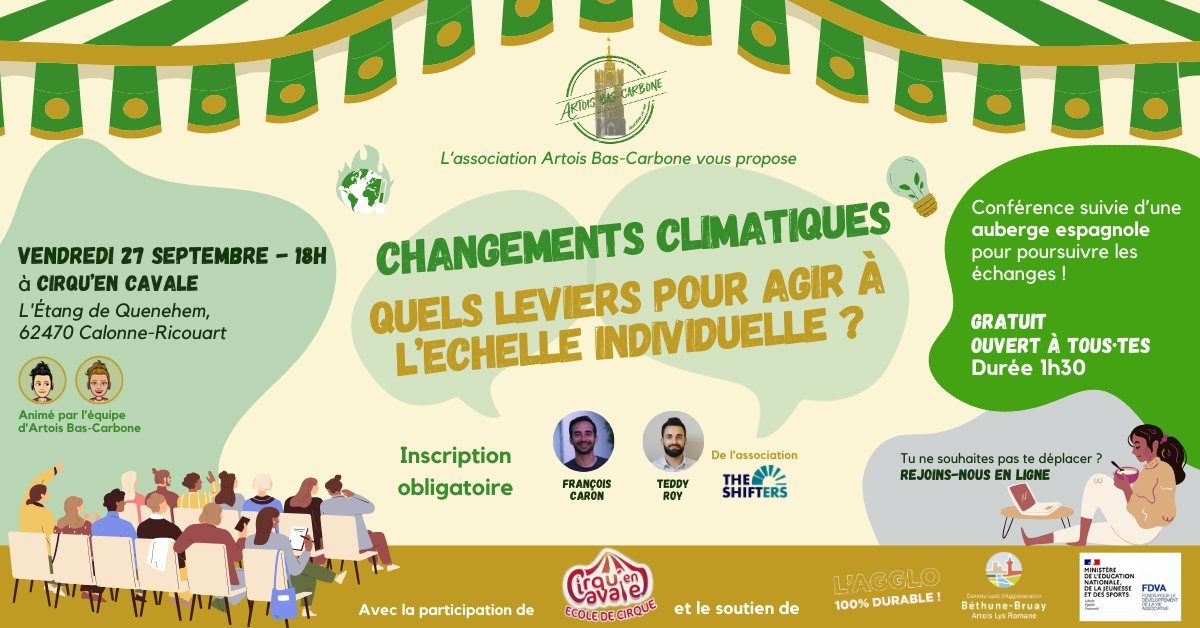 Conf\u00e9rence Changements climatiques : Quels leviers pour agir \u00e0 l\u2019echelle individuelle ?