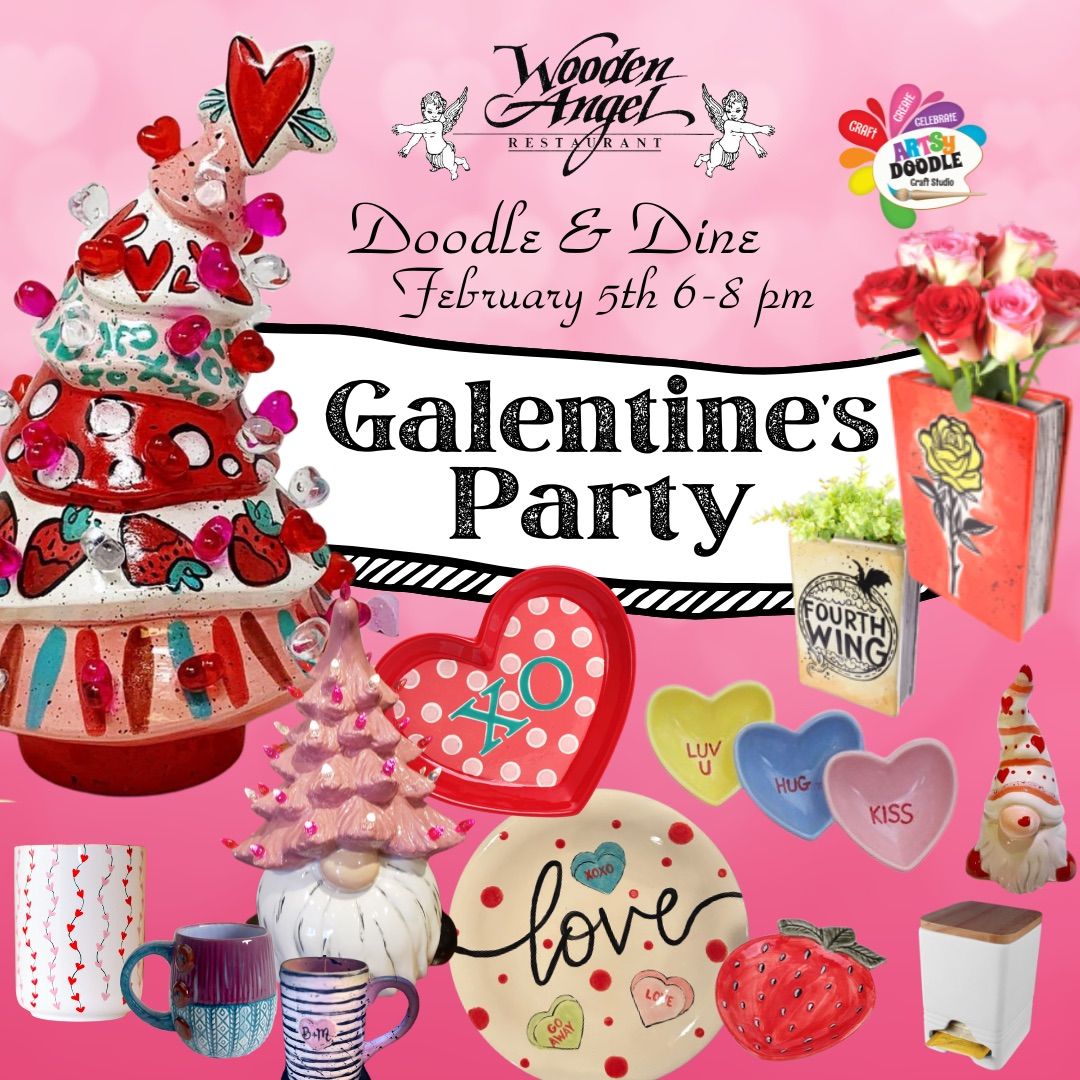 Doodle & Dine at the Wooden Angel - Galentine\u2019s Party