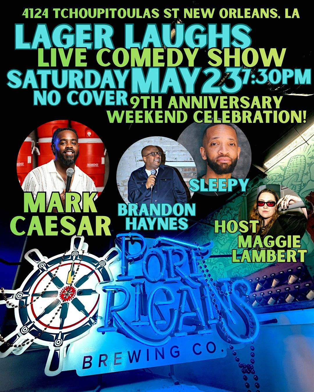 L\u00c4GER LAUGHS LIVE COMEDY SHOW AT PORT ORLEANS