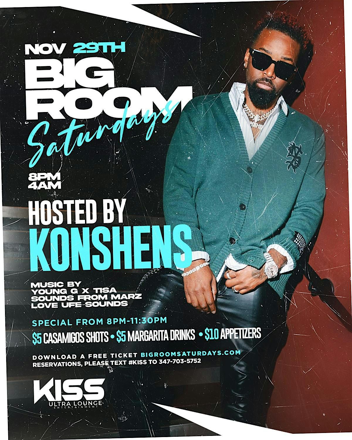 KONSHENS  AT KISS LOUNGE (REGGAE AND SOCA DANCE PARTY)