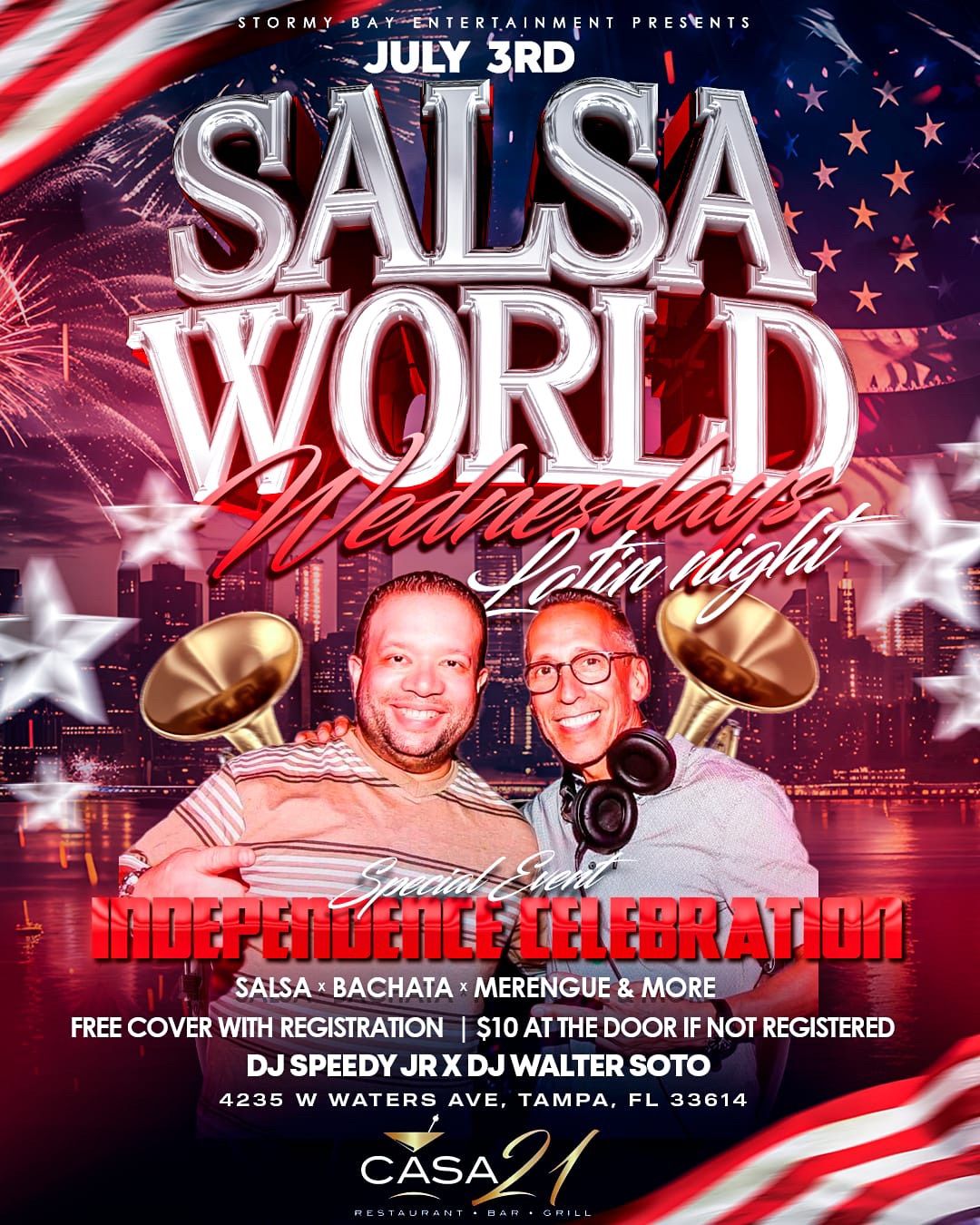 Salsa World Wednesdays "Latin Night" Pre-4th of July Party!