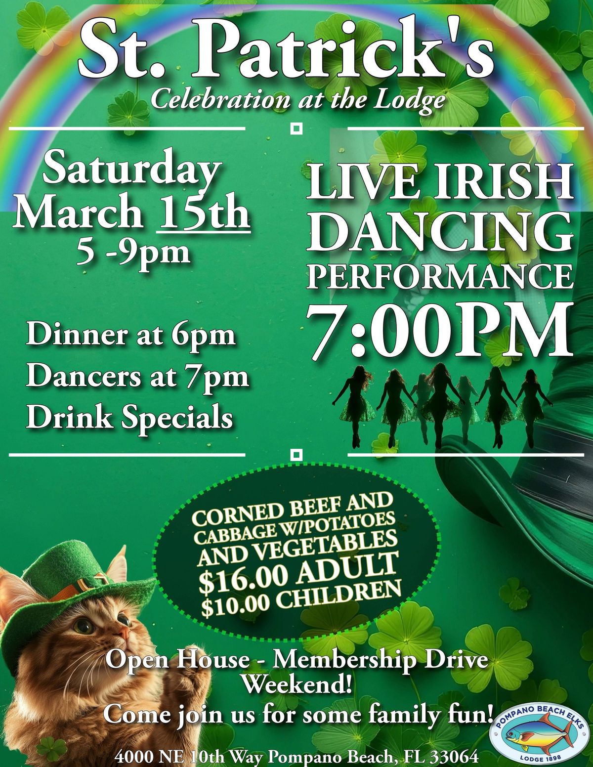 St. Patrick's Party at Pompano Beach Elks Lodge 1898