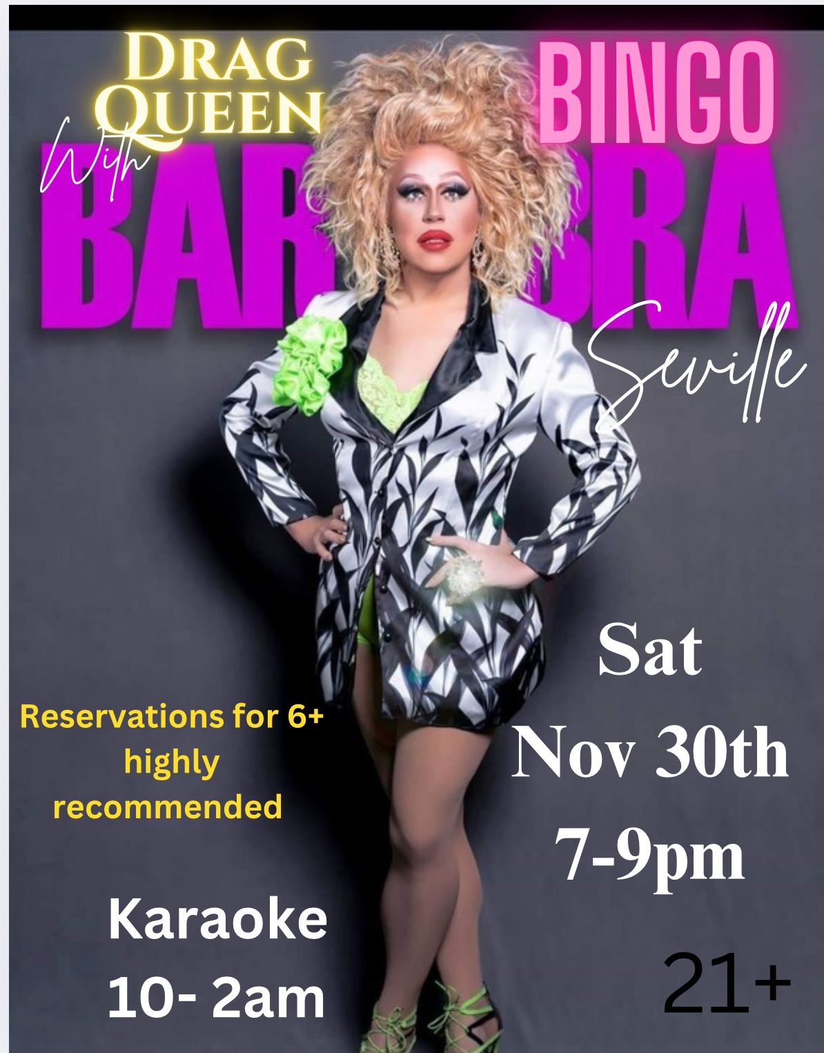 Drag Queen Bingo w Barbra Seville 