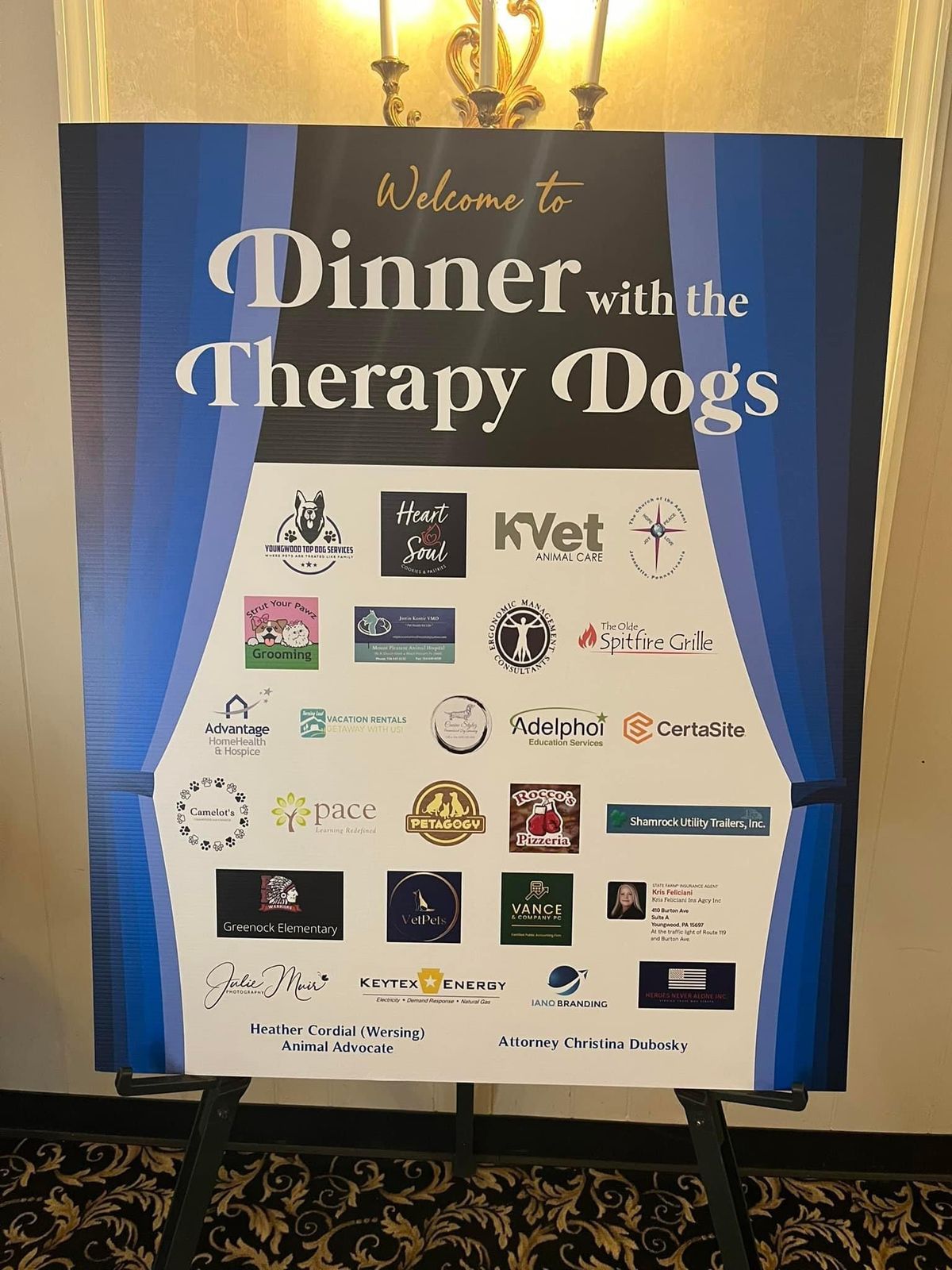 Dinner with the Therapy Dogs 