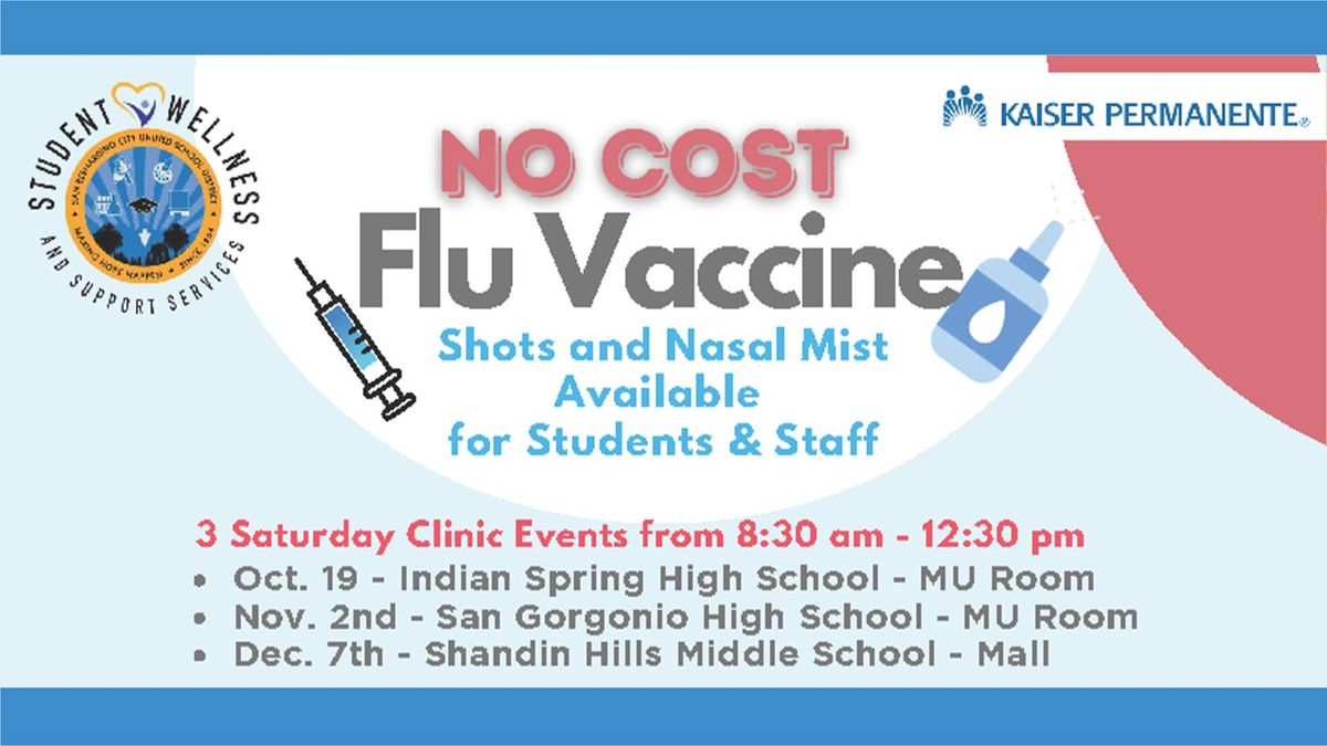 No Cost Flu Vaccine Clinic