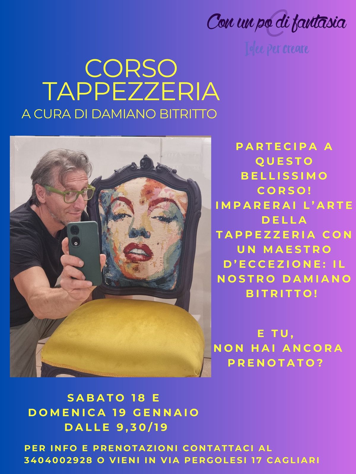 Corso tappezzeria con Damiano Bitritto