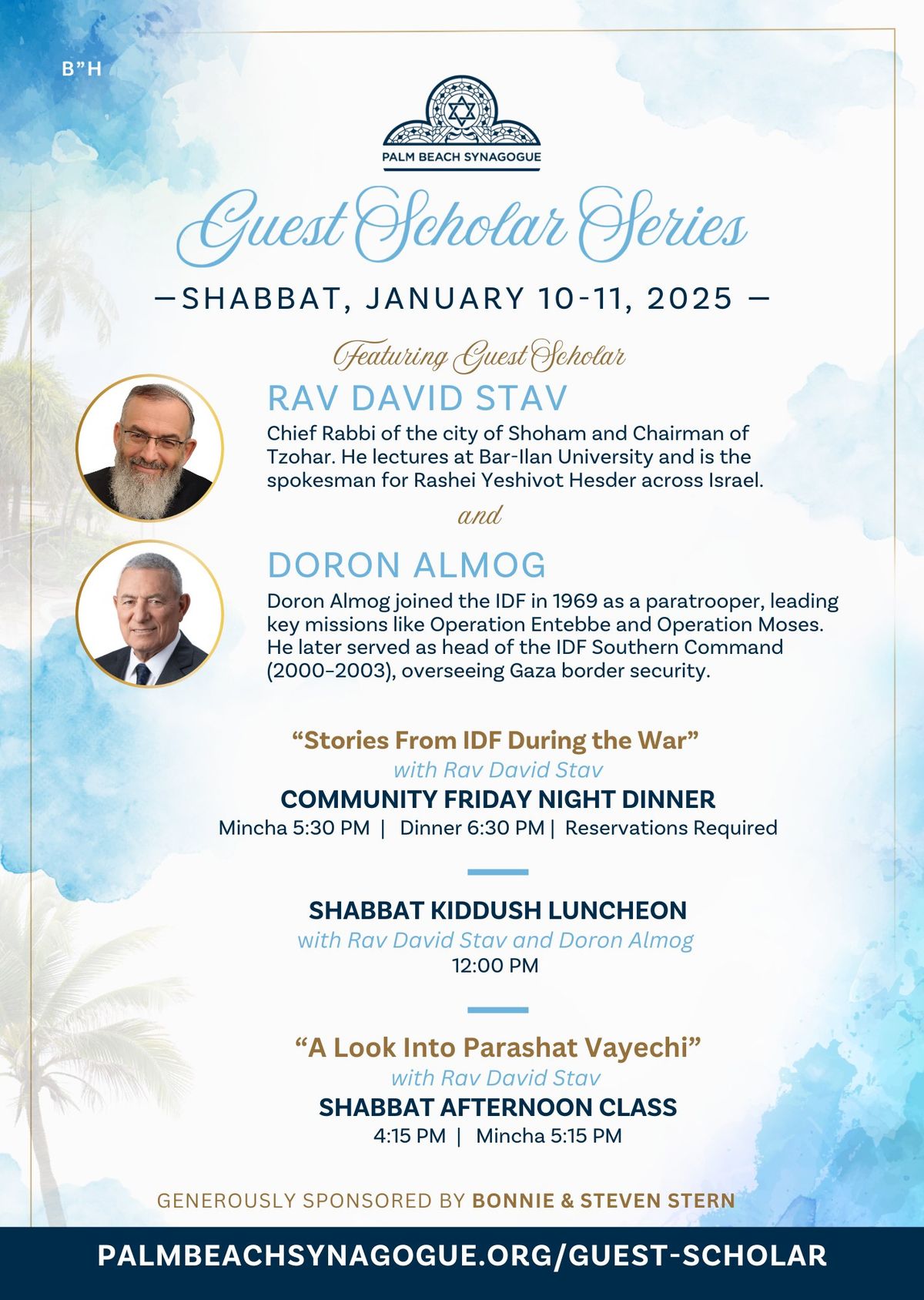 Community Shabbat Dinner with Rav David Stav