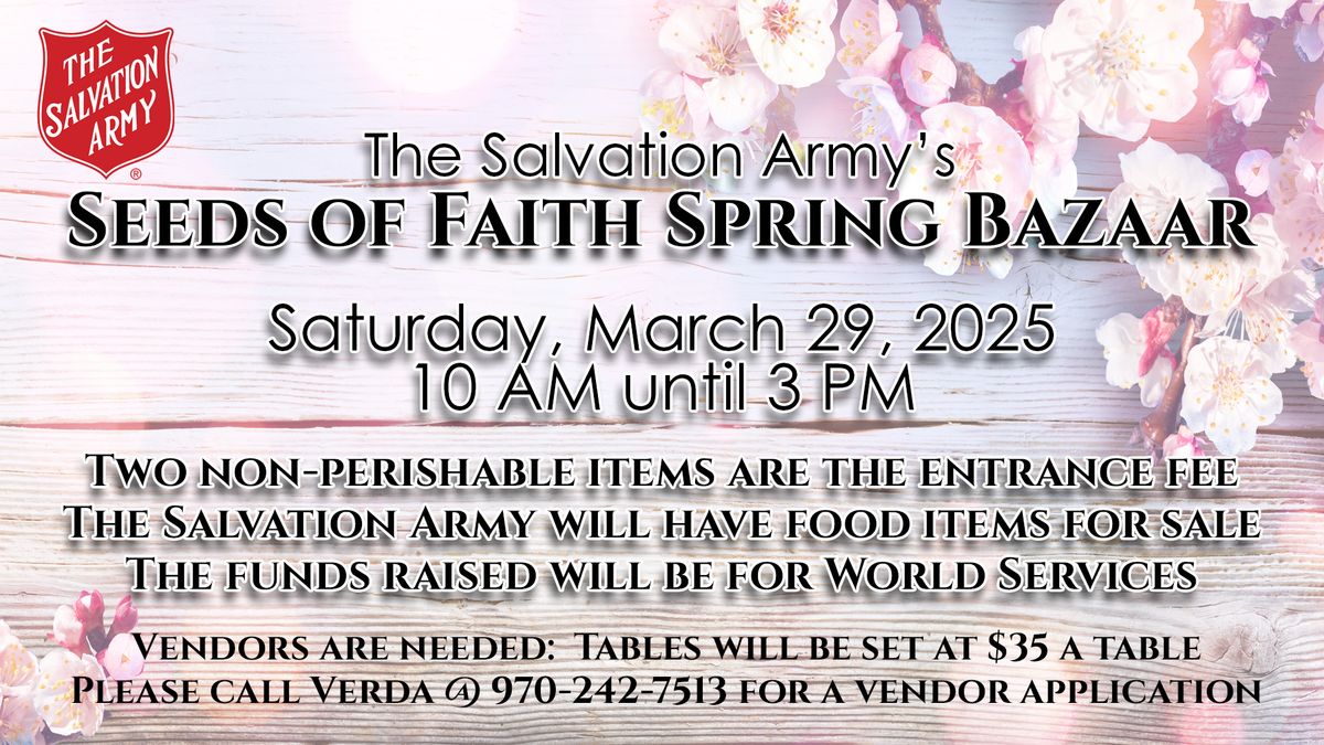 The Salvation Army's Seeds of Faith Spring Bazaar