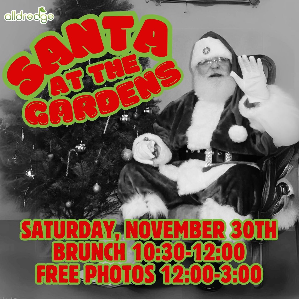 Santa at the Gardens - Brunch and Free Santa Photos!