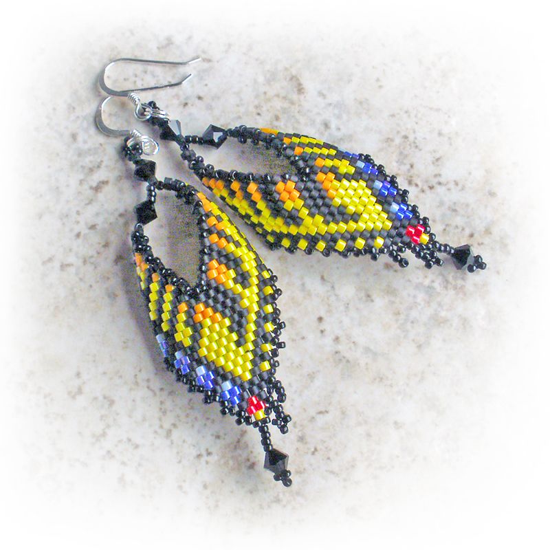 Swallowtail Butterfly Leaf Earrings with Ann Lesnik