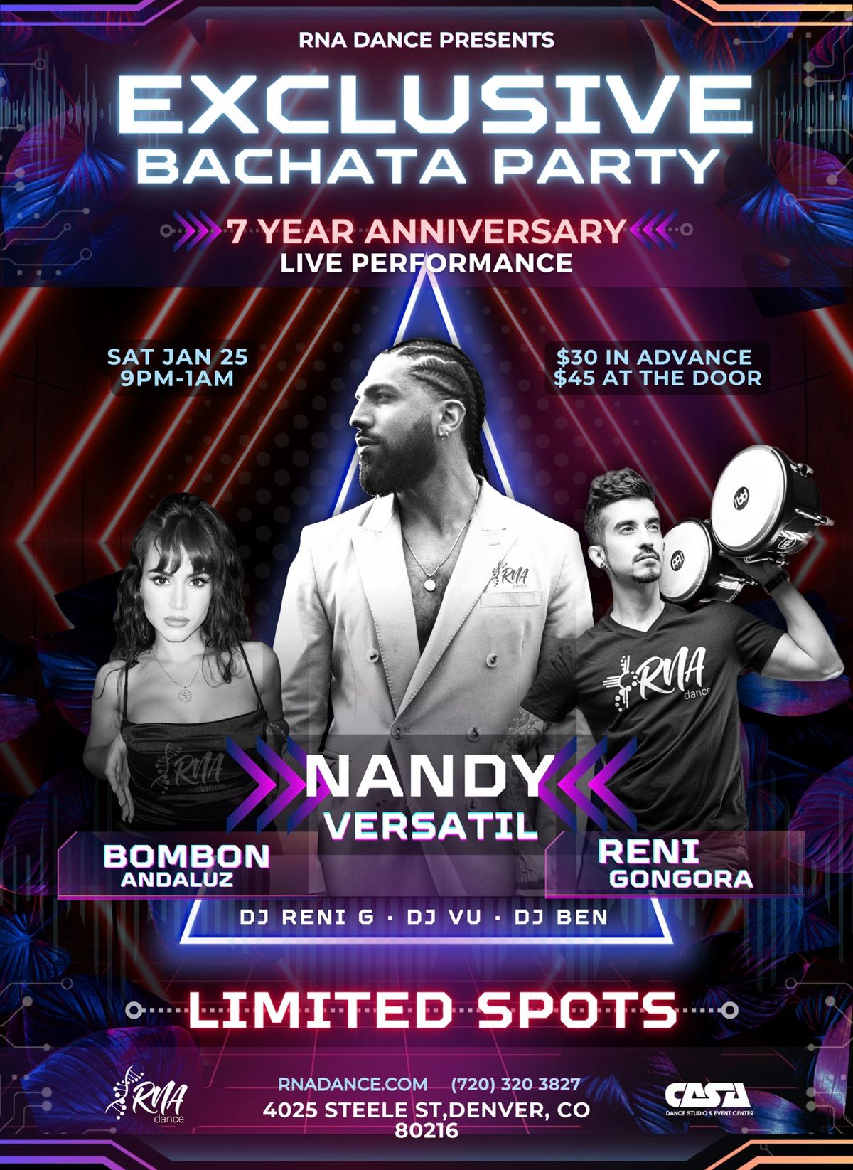 RNA 7 YEAR ANNIVERSARY (SAT NIGHT) EXCLUSIVE BACHATA CONCERT & SOCIAL 