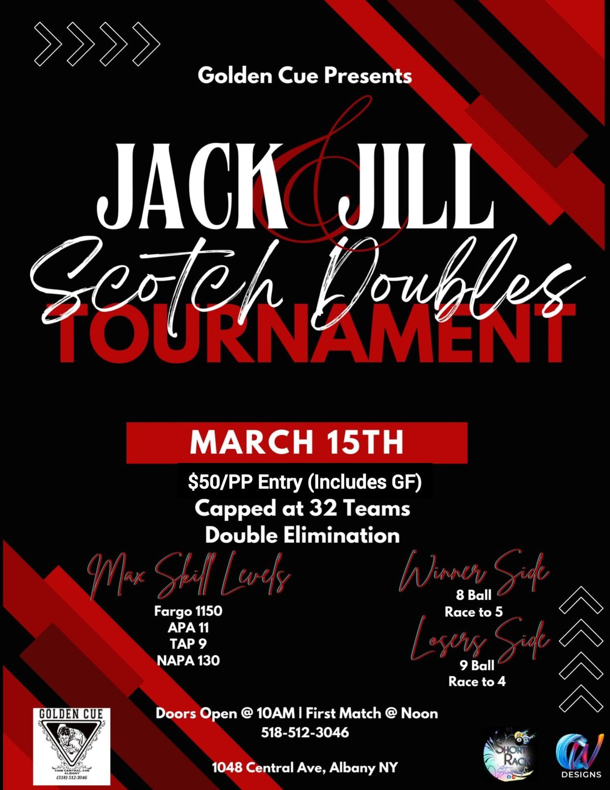 Golden Cue Jack & Jill Doubles Tournament