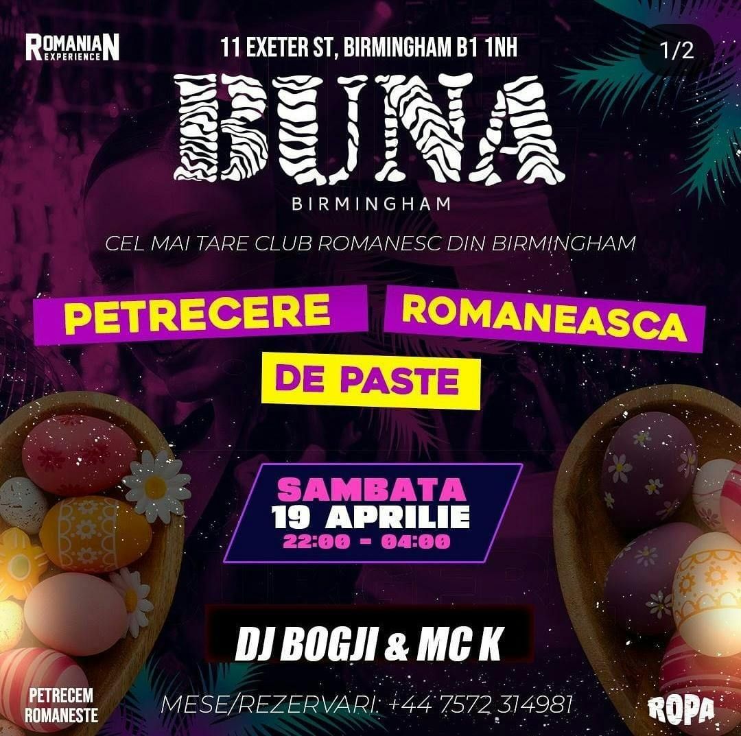 Romanian Night Saturday - EASTER PARTY - Show de zile mari ca-n Balcani!