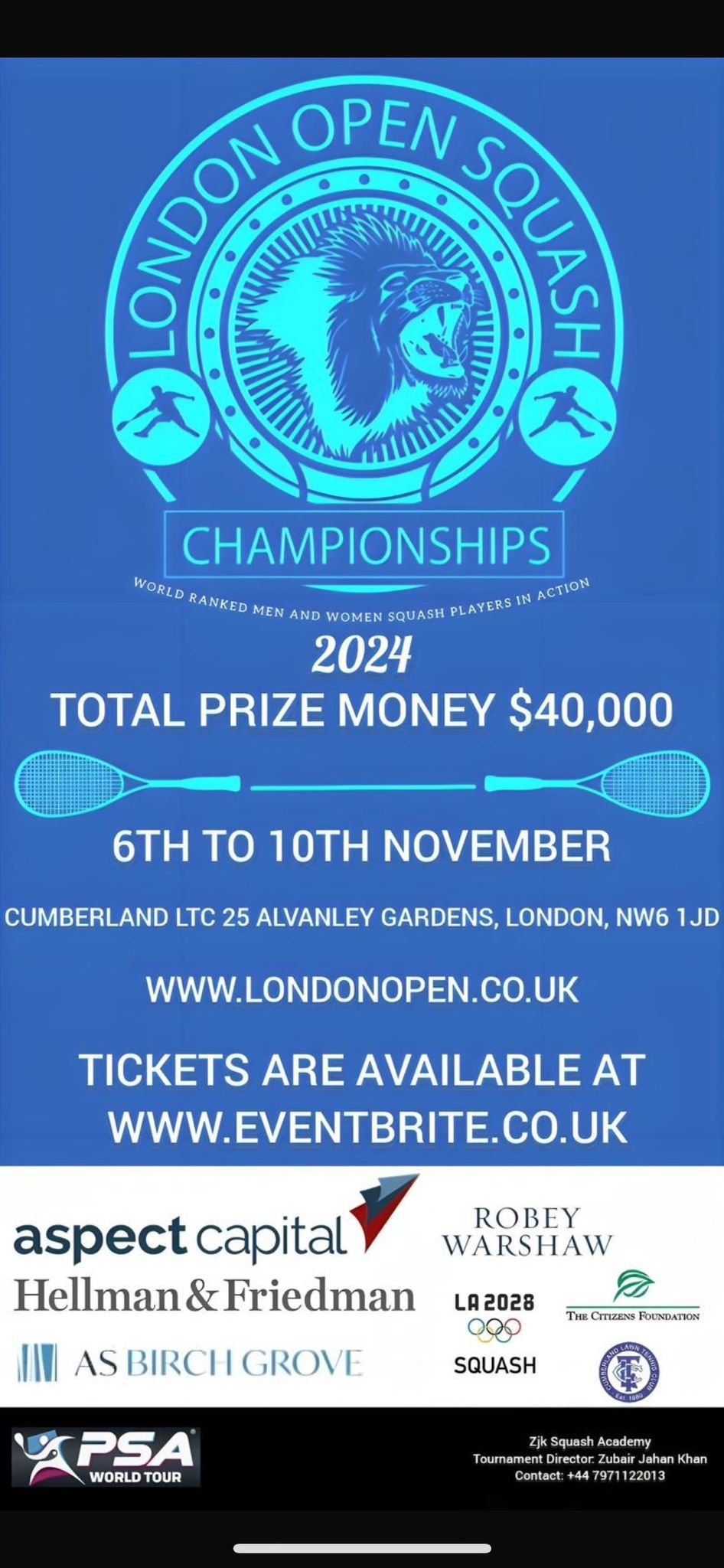 London open squash 2024