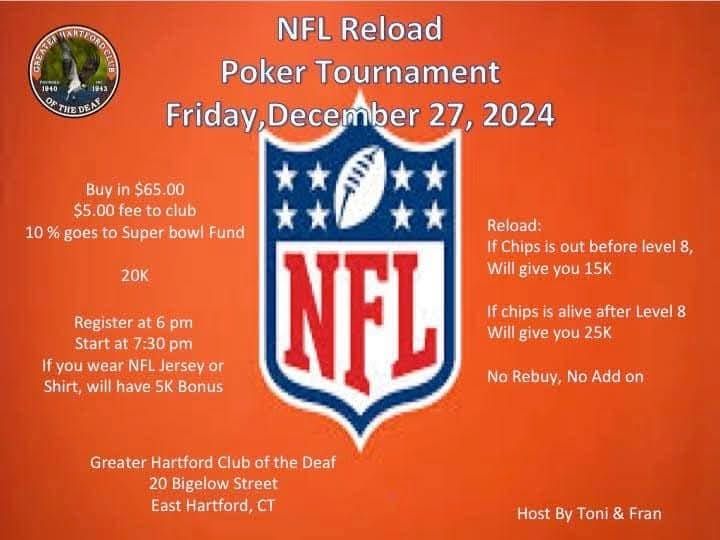 NFL Reload Poker Tournament