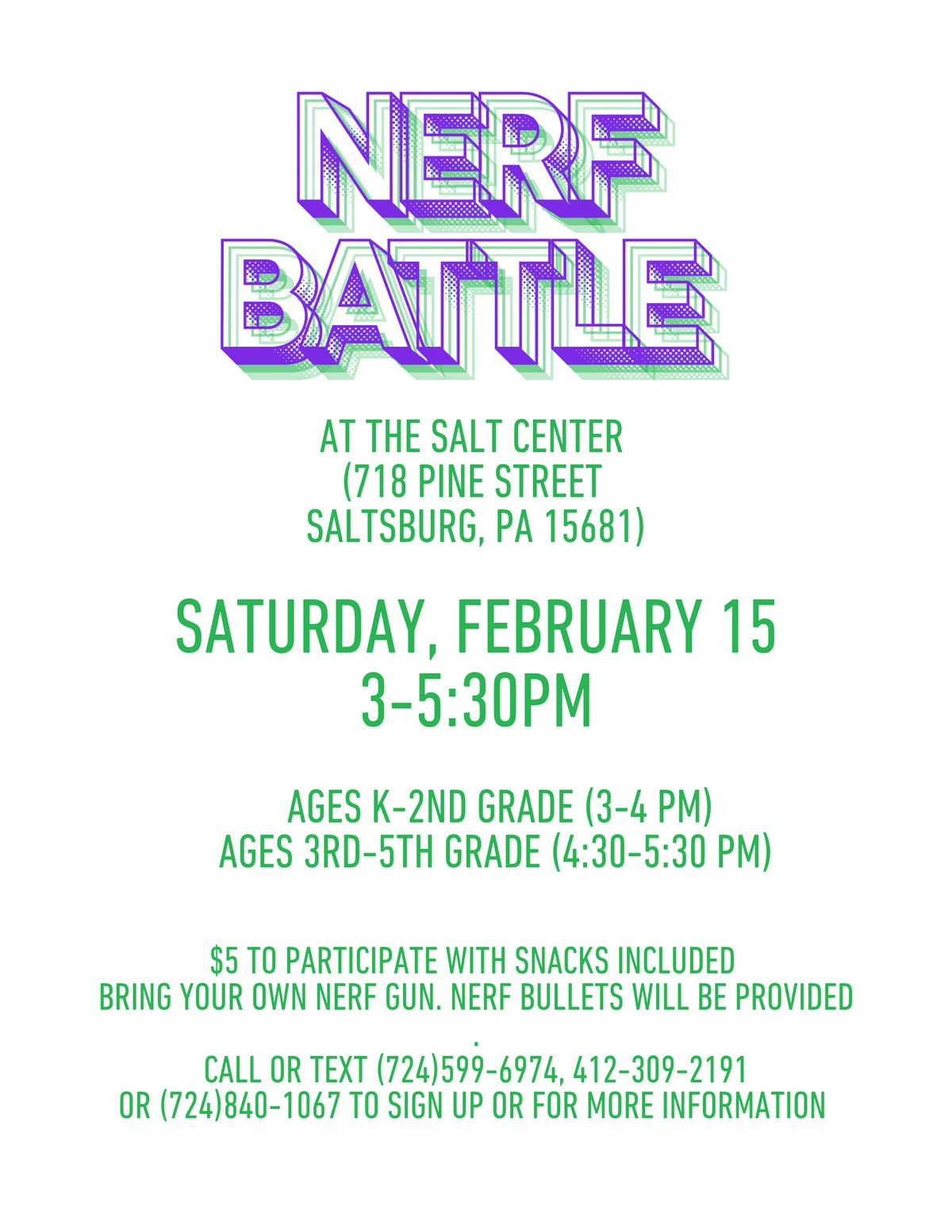 Nerf Battle at The Salt Center