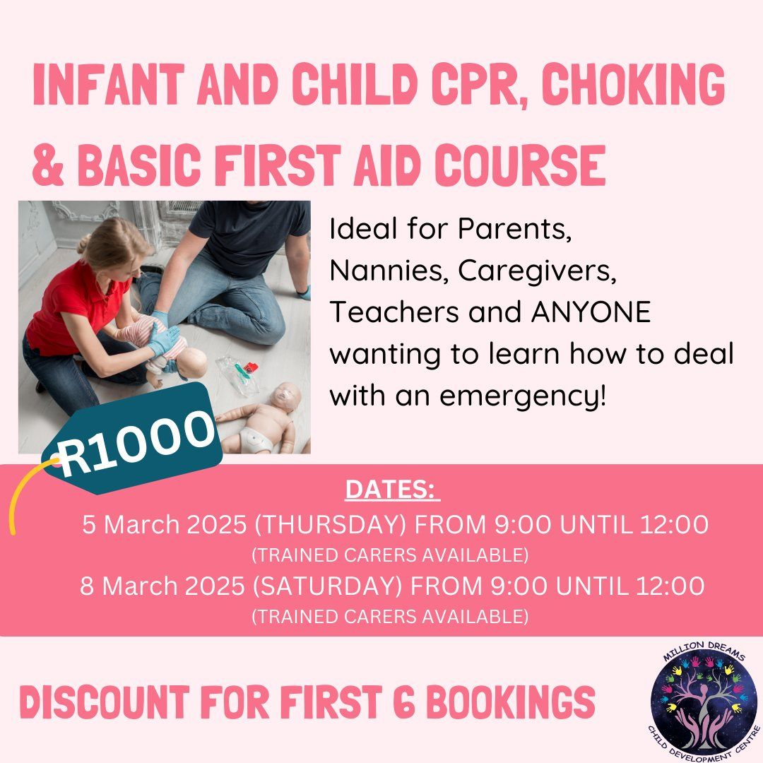 Infant and Child CPR, Choking and Basic First Aid Course