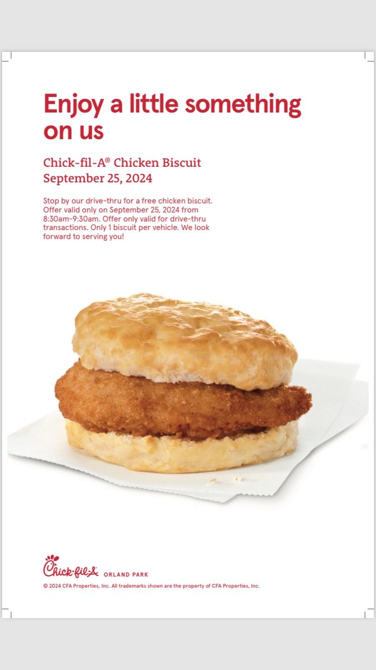 Chick-fil-A Orland Park Breakfast Giveaway