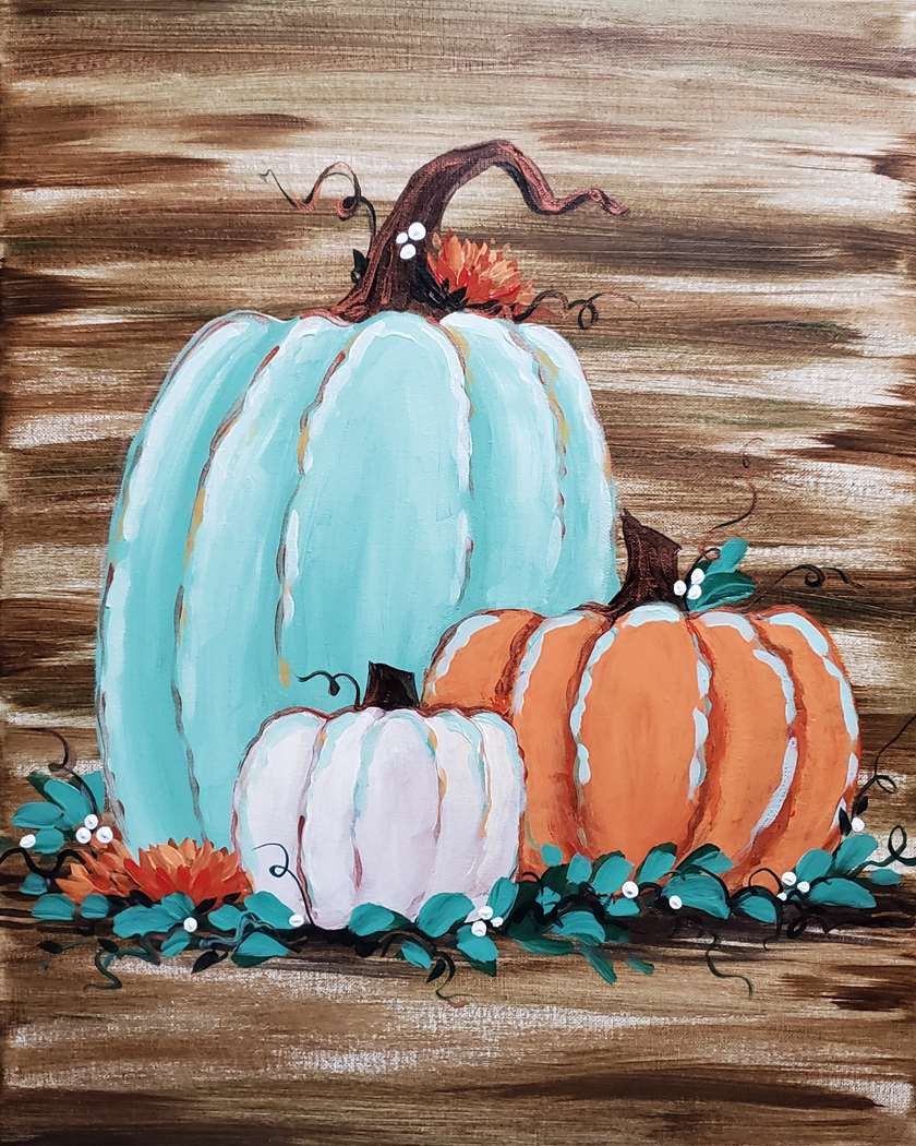 Rustic Pumpkin Trio-Paint Party