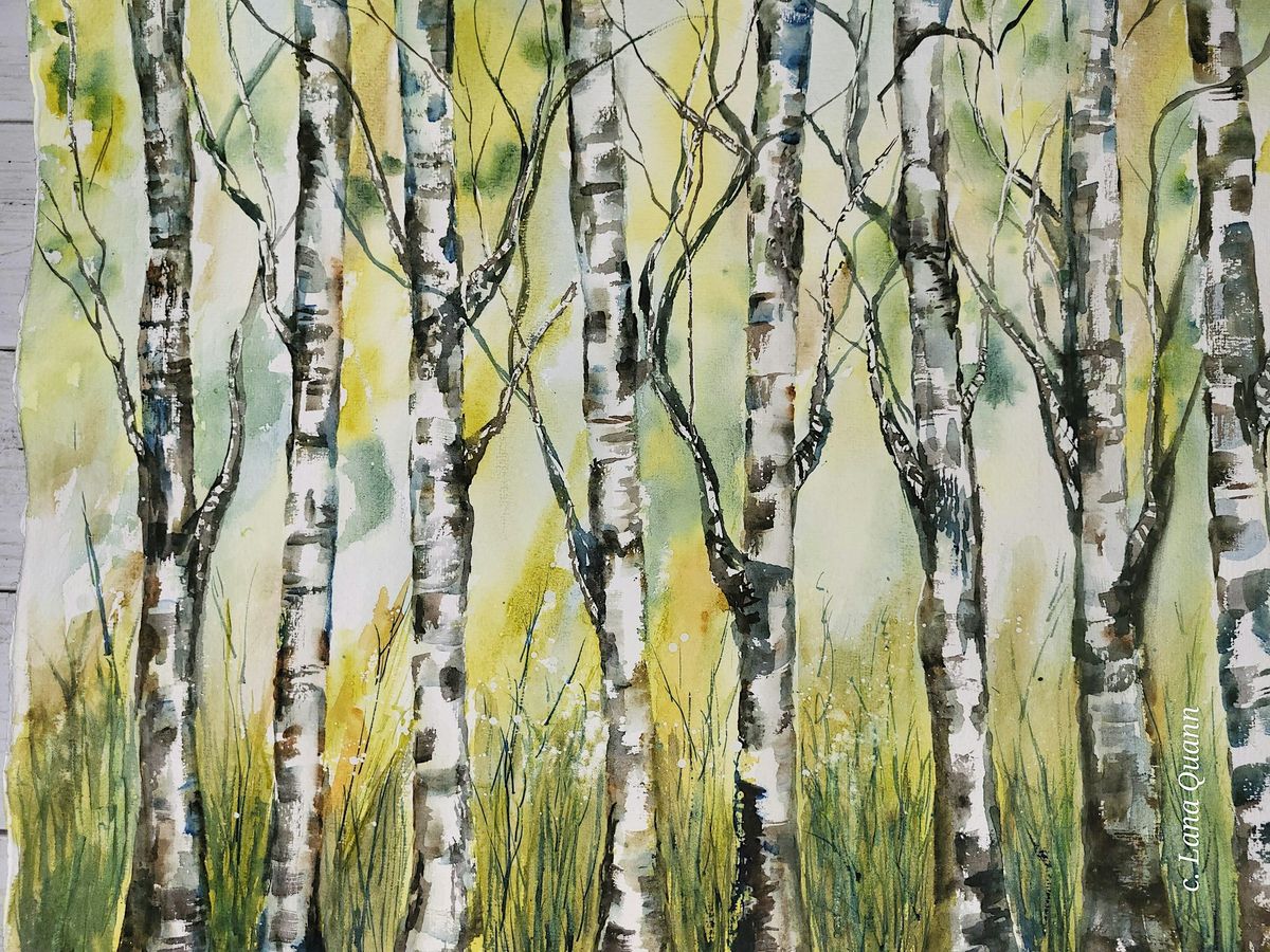 Watercolor for Beginners- Birch Trees