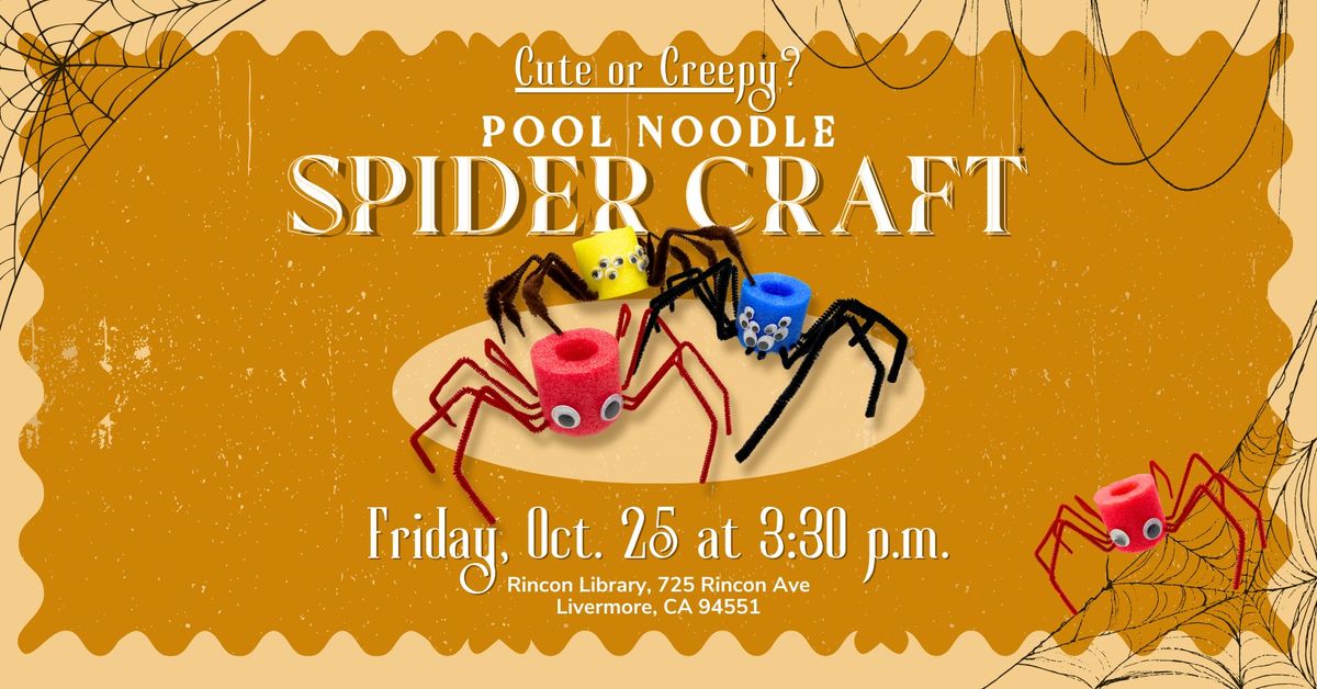 Cute or Creepy? Pool Noodle Spider Craft