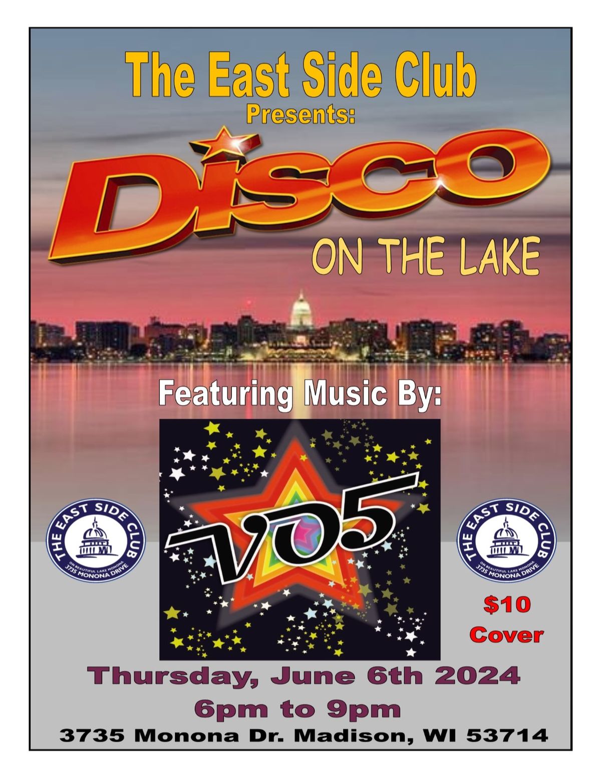 Disco on the lake w\/ VO5 @ The East Side Club