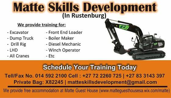 Diesel Mechanic, Boiler Maker Training, Rustenburg Kleksdorp