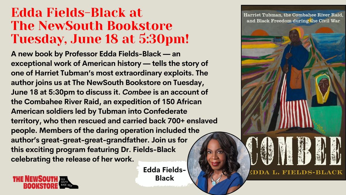 Edda Fields-Black at The NewSouth Bookstore Tuesday, June 18 at 5:30pm!