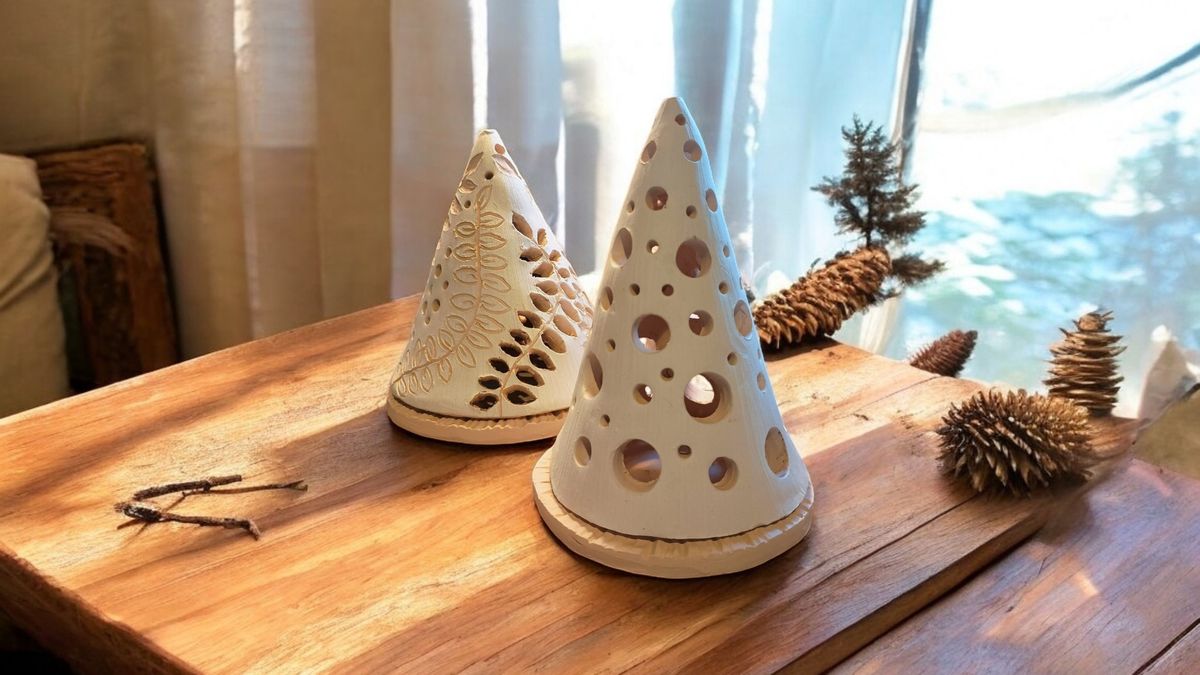 Ceramic Christmas Tree Tealight Holders Workshop