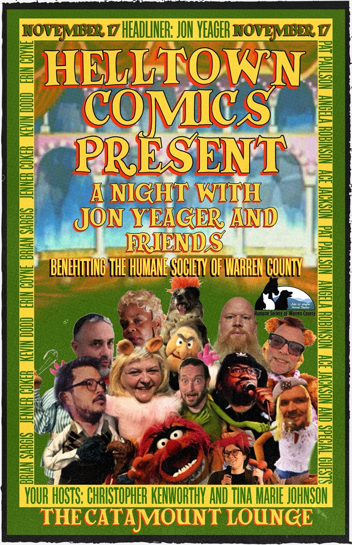 Helltown Comics Presents: A Night With Jon Yeager & Friends Benefitting Hurricane-Displaced Animals