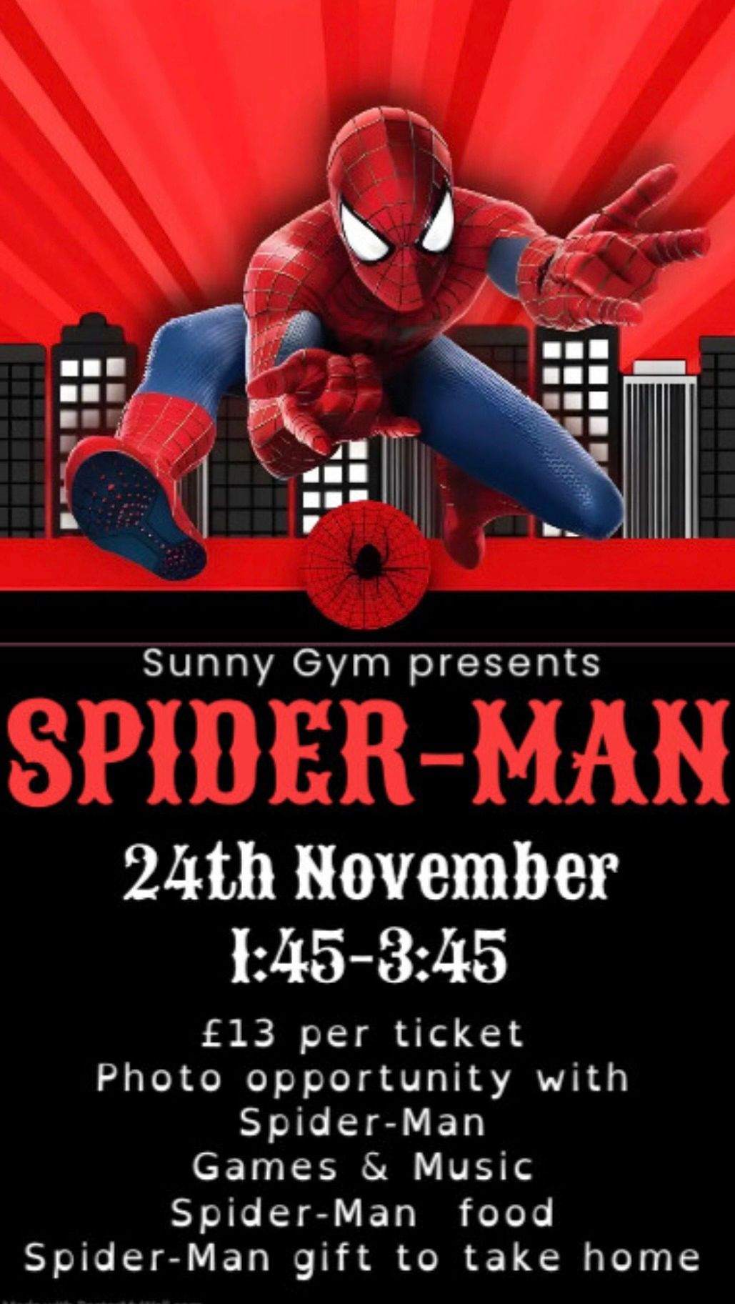 Spider-Man is Coming to Sunny Gym