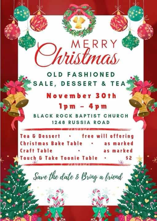 Old Fashioned Christmas Tea & Dessert Sale