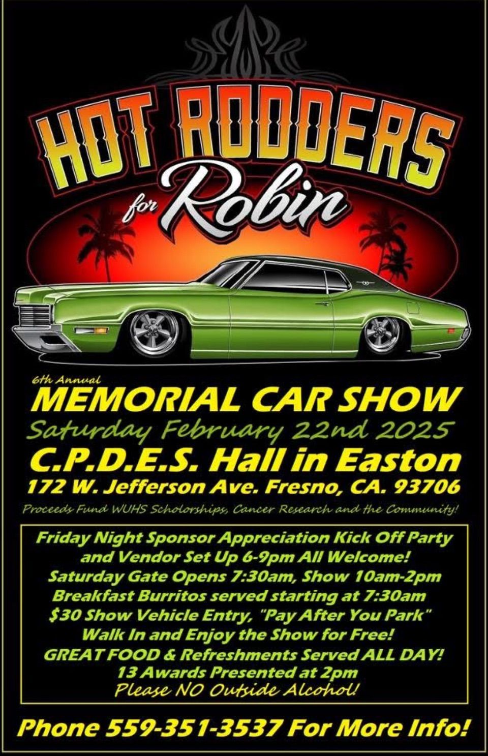 Hot Rodders for Robin Car Show