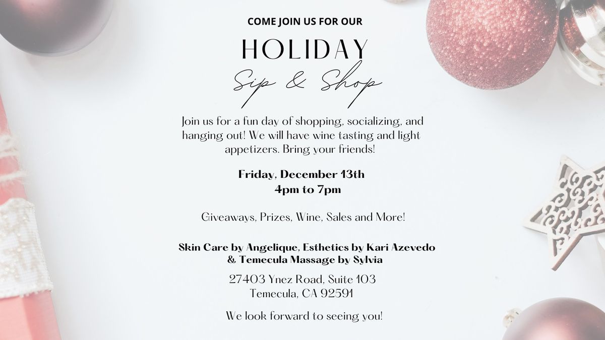 Holiday Sip & Shop