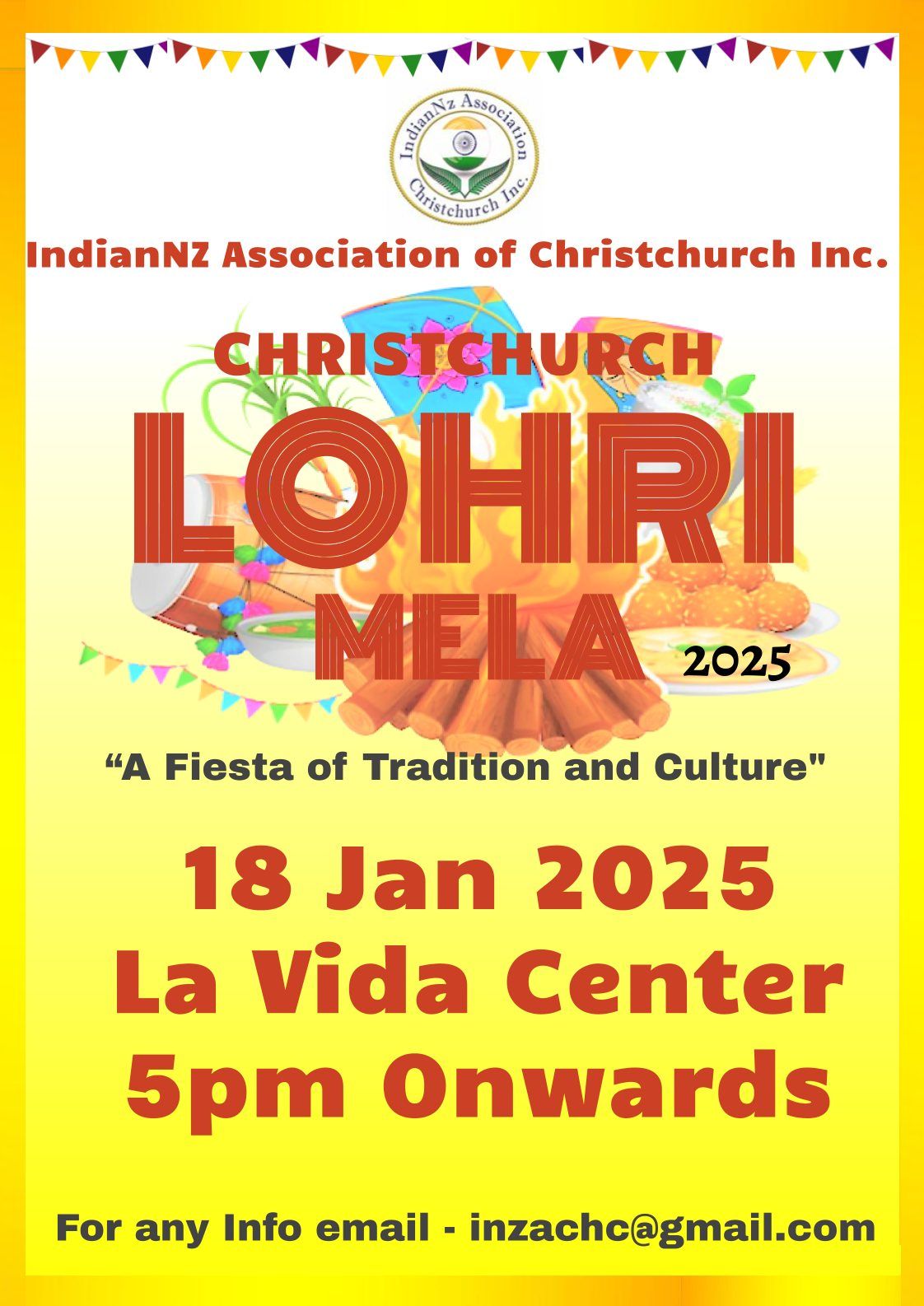 6th Annual Christchurch Lohri Mela 2025 (Free Entry)