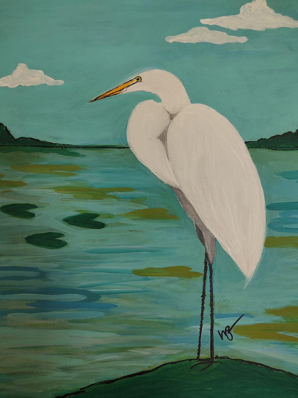 Painting Party - Egret