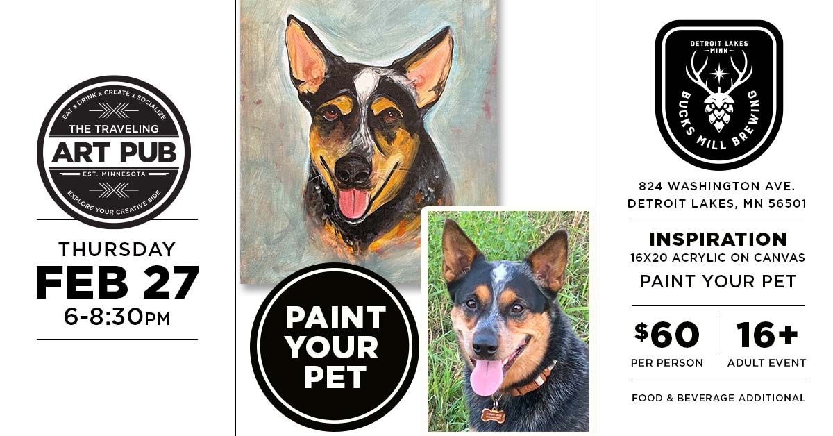 TAP Paint Your Pet @ Bucks Mill Brewing \u2022 6pm