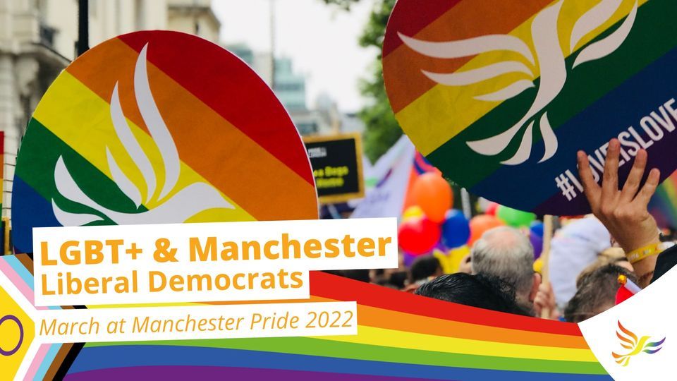 Lib Dems march at Manchester Pride 2022