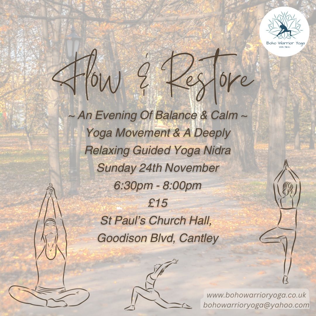 'Flow & Restore' - An Evening of Balance & Calm With Yoga Nidra